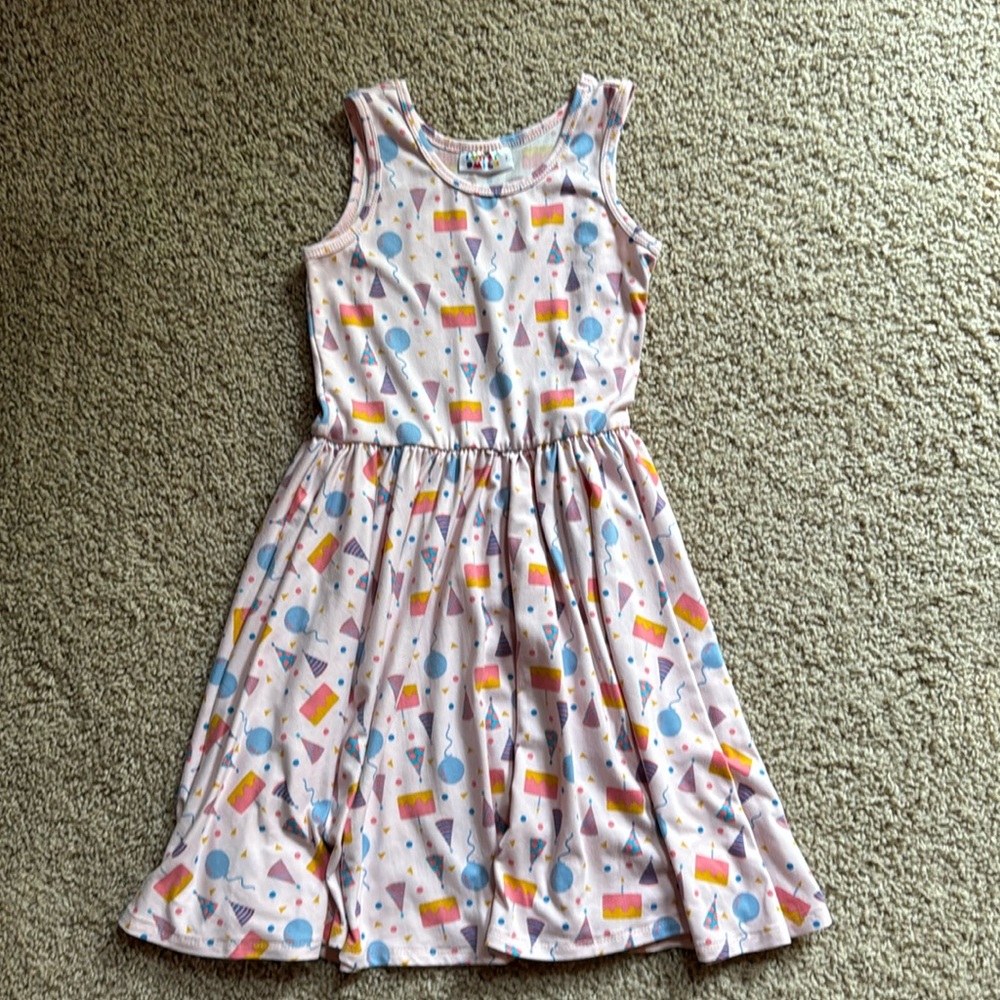 EUC girls all over print birthday dress by Dot Dot Smile